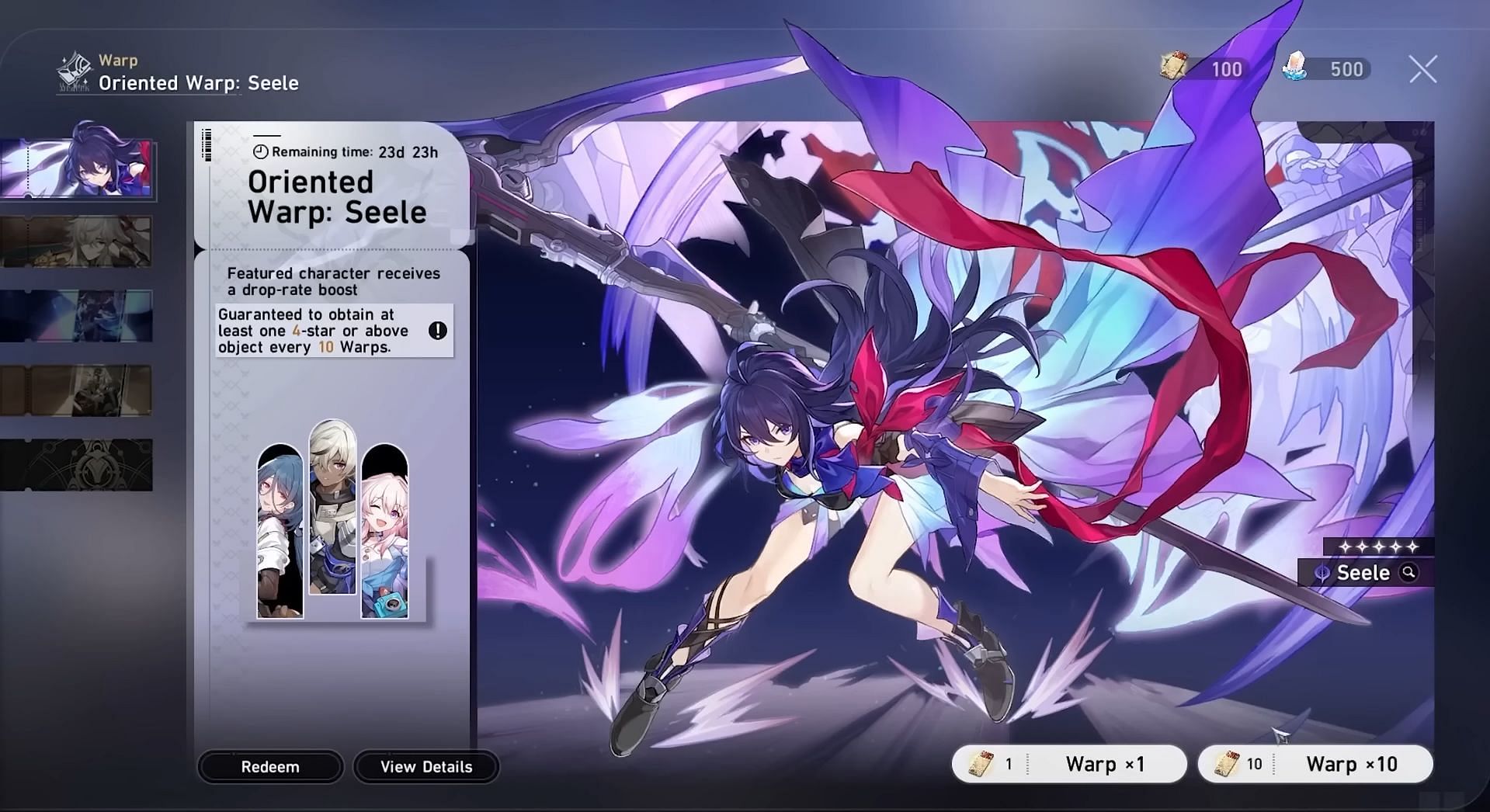 Selee banner from the closed beta (Image via Honkai Star Rail)